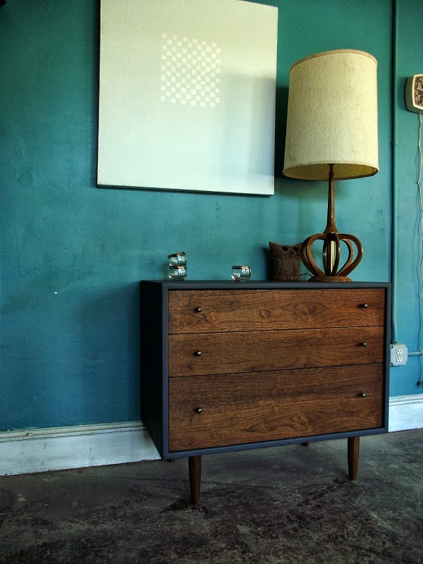 Vintage Ground Mid Century Dresser / Entry Table / Changing Table