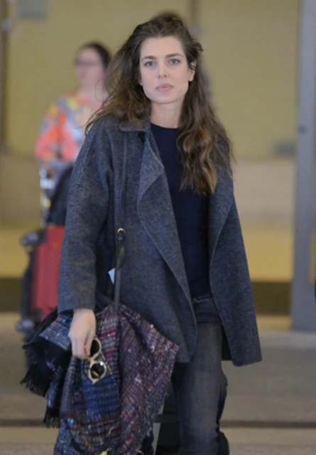 Charlotte Casiraghi seen at Los Angeles International Airport