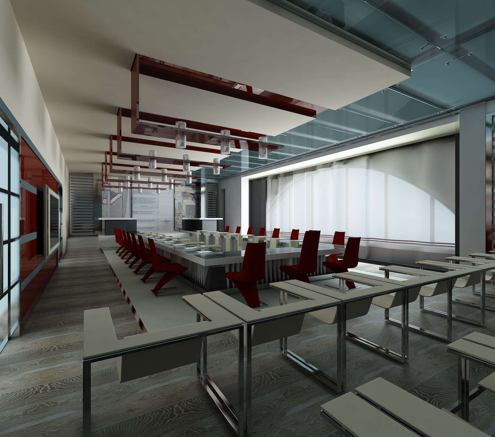 интерьер в стиле футуризм. проект офиса в стиле хайтек. класс хай тек. помещение в стиле хайтек. офис в черном стиле.