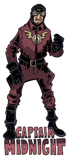 Captain midnight costume, a mix of the radio and serial versions and the comic version