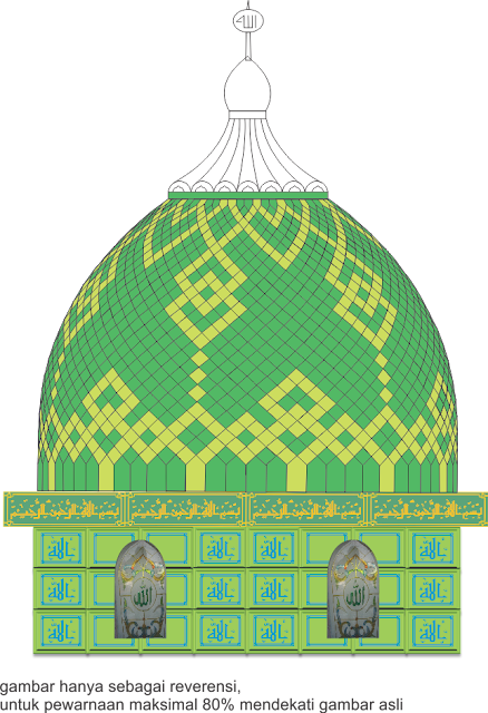 gambar kubah masjid  (motif)