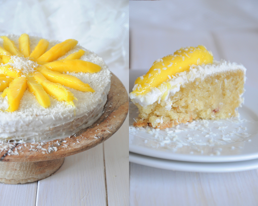 Krümelkreationen: Veganer Mango-Kokos-Kuchen