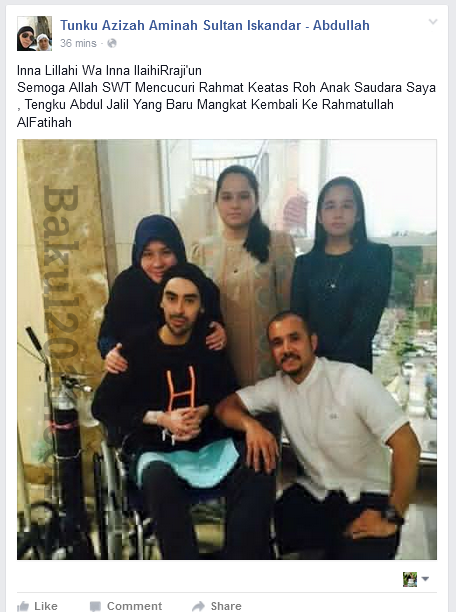 Tunku Jalil Anakanda Sultan Johor Meninggal Dunia Bakul2011 Com