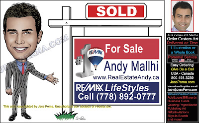 RE/MAX Canada Caricature For Sale Sold Signs