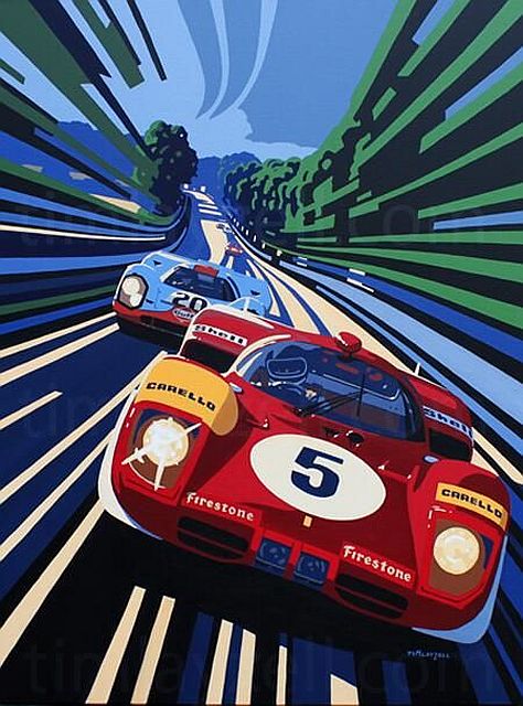 transpress nz: Le Mans car race poster