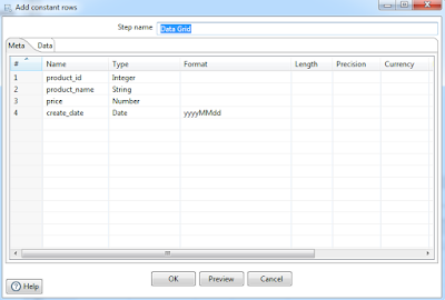 data grid input step pentaho