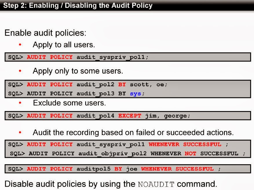 Oracle Auditing Oracle 12c Security Feature What is New?