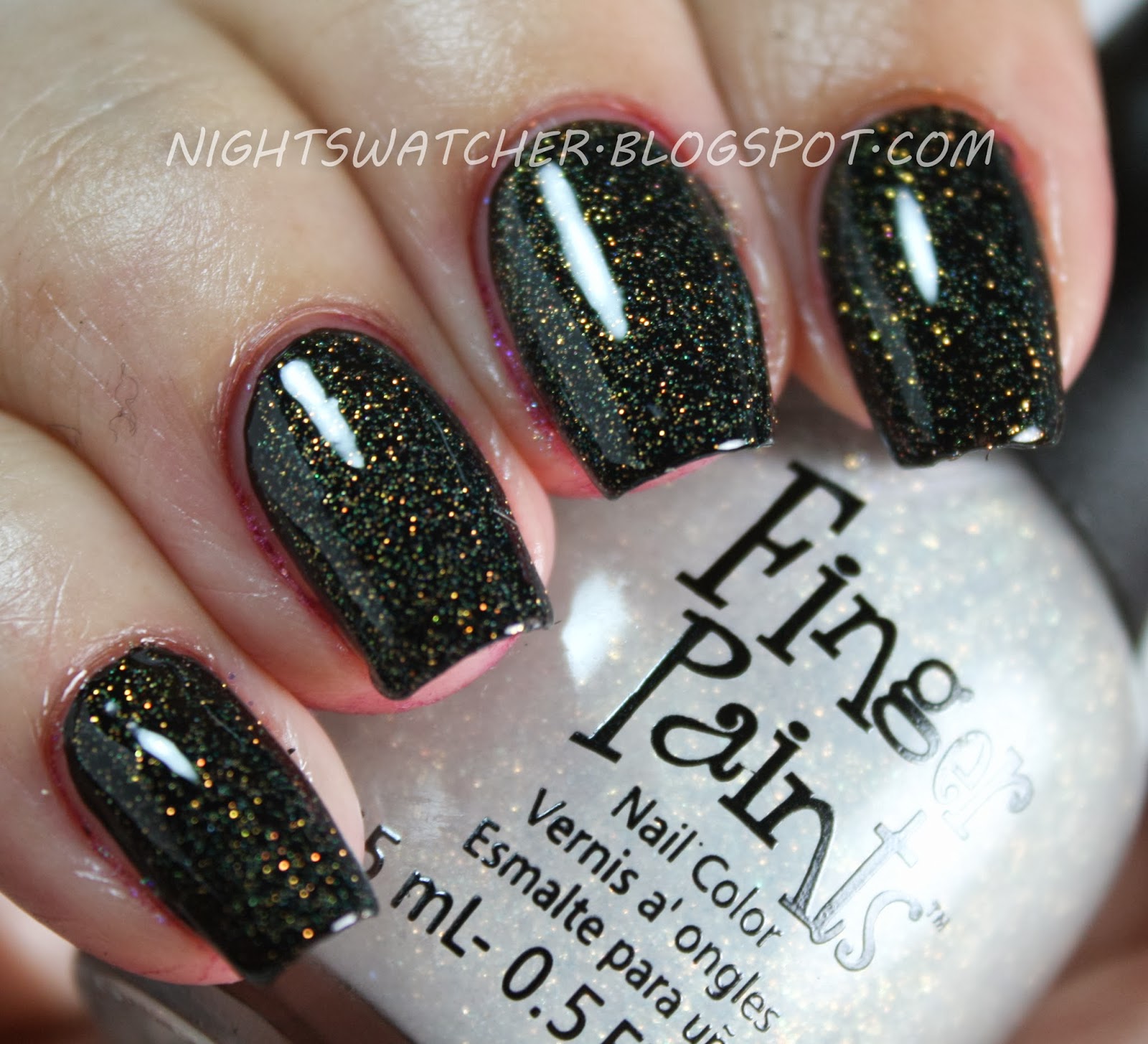 Night Swatcher Finger Paints Sparkle Topcoat (806130)