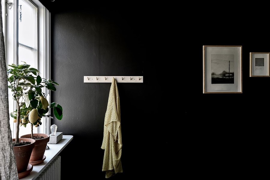 dormitorio, habitacion, negra, negro, dormitorio oscuro, lampara, cemento, estilo nordico, decoracion nordica