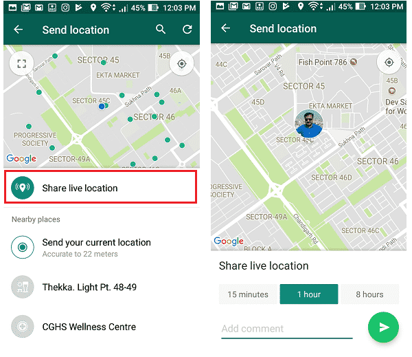 Cara melihat lokasi teman di whatsapp dengan Fitur Share Live Location
