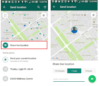 Cara melihat lokasi teman di whatsapp dengan Fitur Share Live Location di Whatsapp