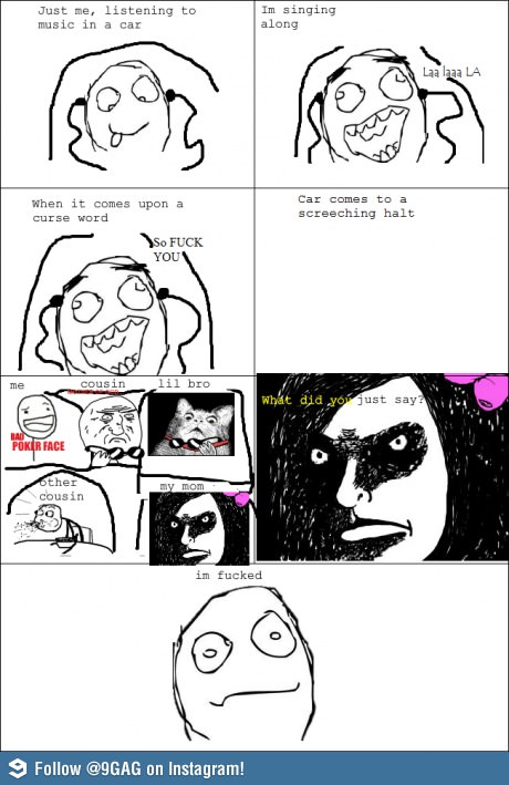 Listening to music funny rage comic | Funny memes and pics