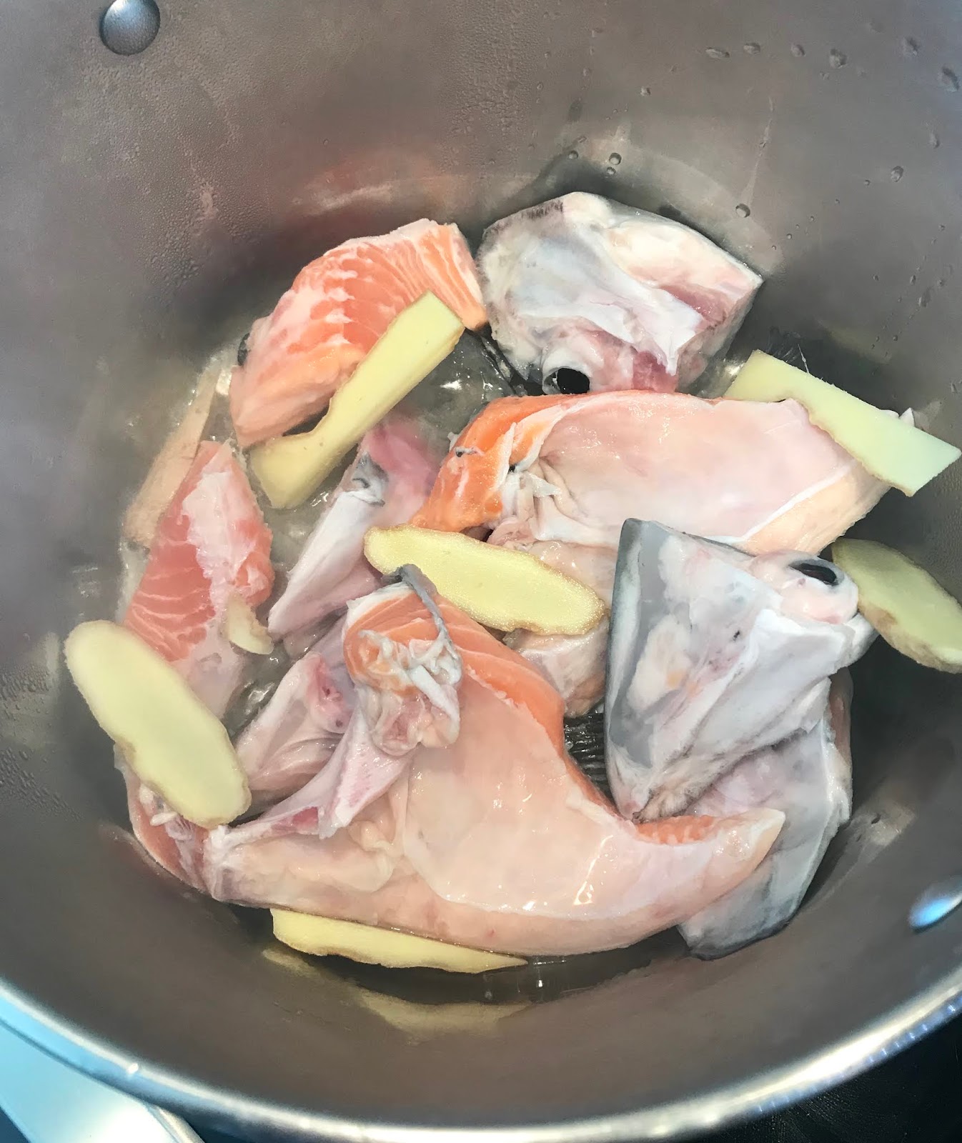 Once upon a cook Papaya Tofu Salmon Head Soup 木瓜三文魚頭豆腐湯