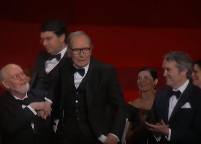 Ennio Morricone wins Oscar for score on Quentin Tarantino's The Hateful Eight