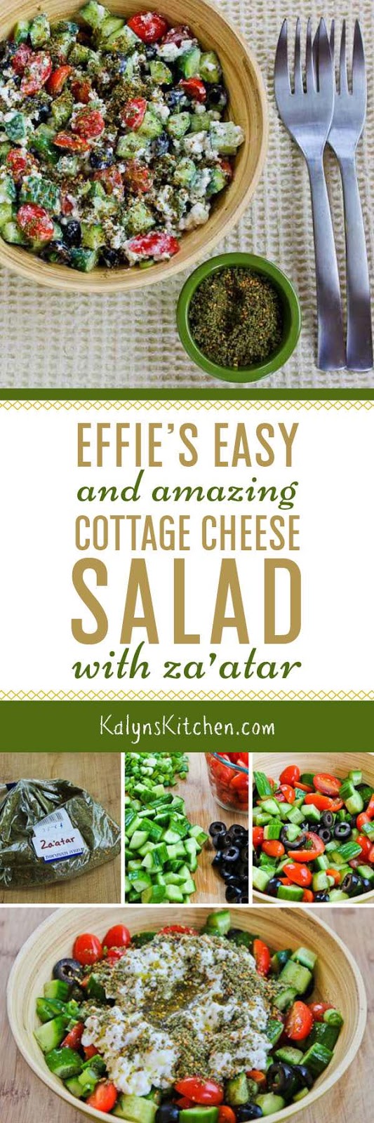 Effie's Easy and Amazing Cottage Cheese Salad with Za'atar Kalyn's Kitchen