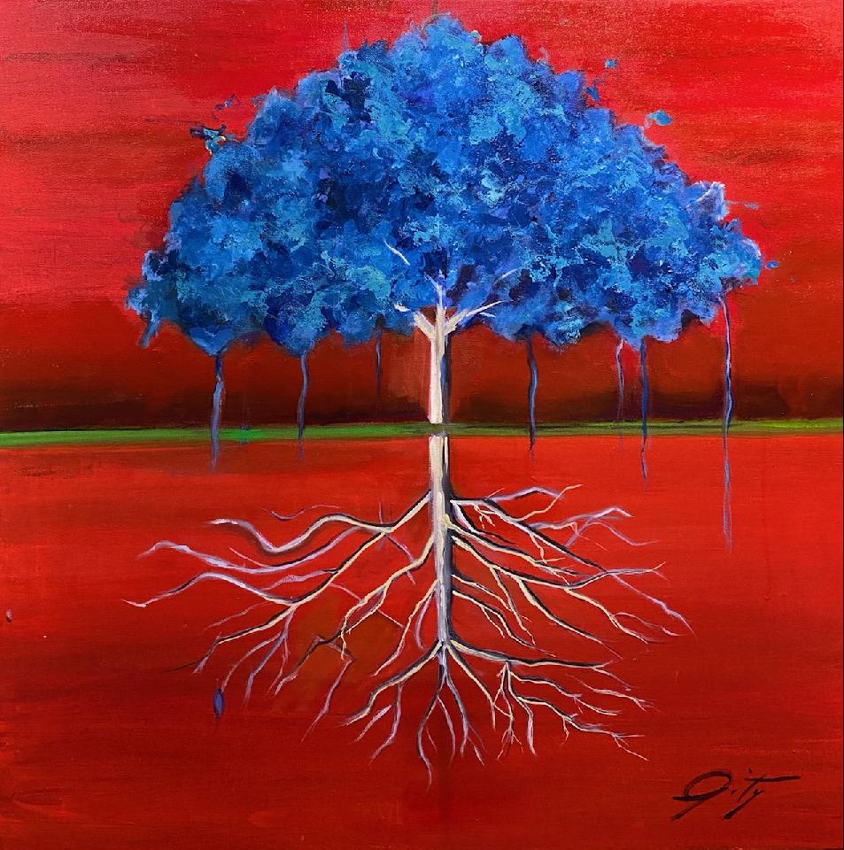 Gity's Art: Deep Rooted Blue Tree (30