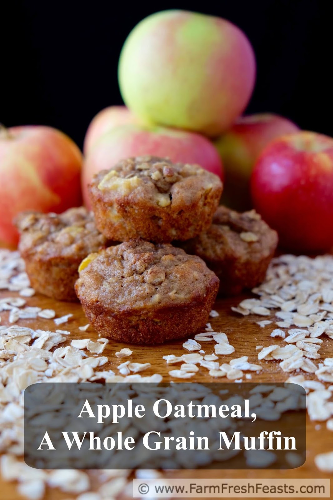 Farm Fresh Feasts Apple Oatmeal Muffins, A Whole Grain Muffin 
