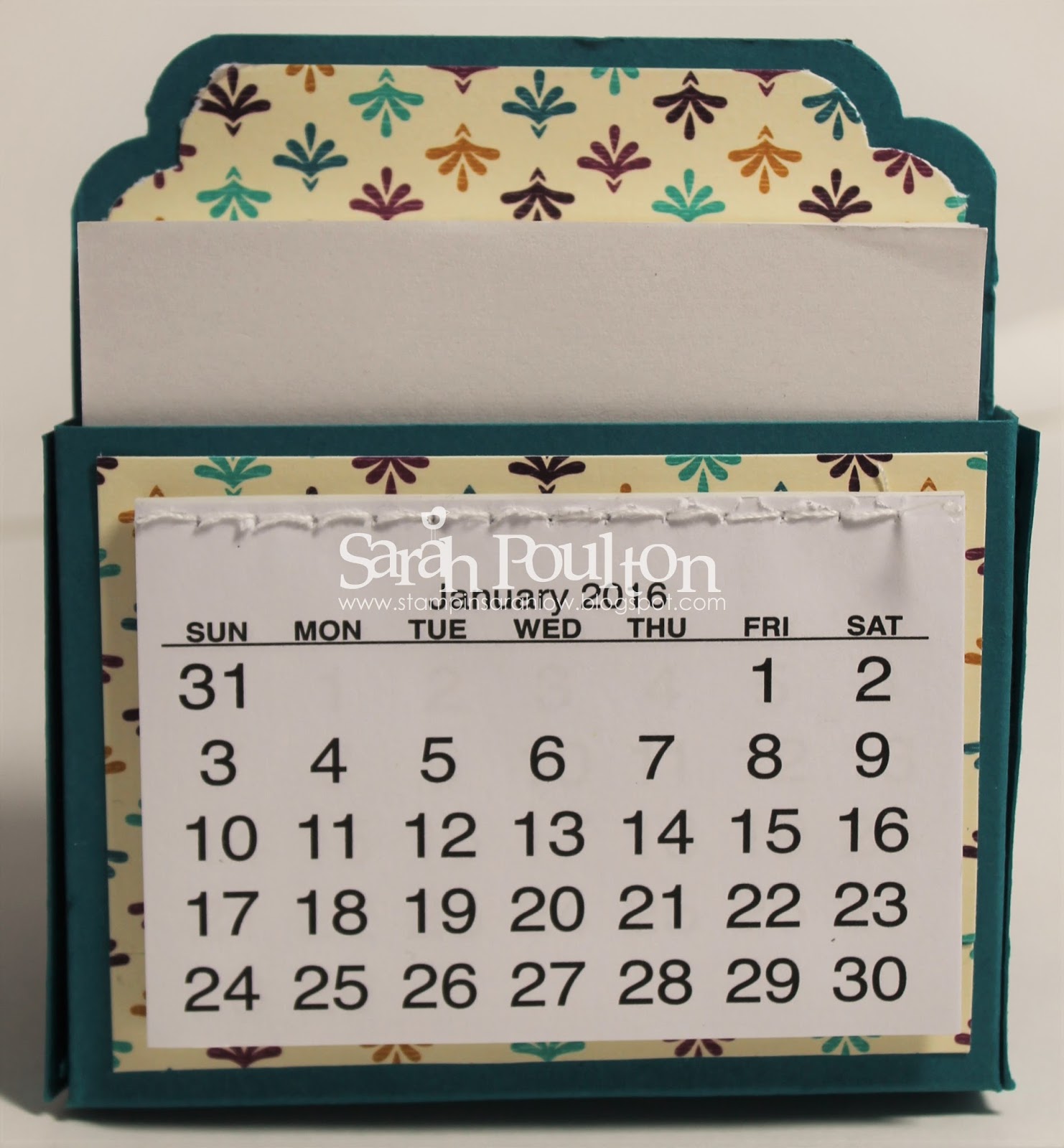 Stampin Sarah A Bohemian Dsp Desk Calendar From Stampin Up Uk