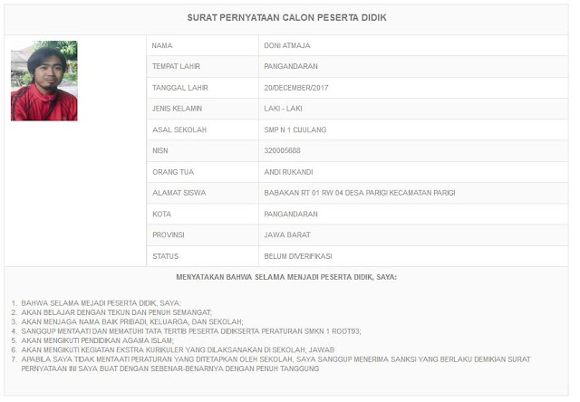 fitur print data pendaftaran aplikasi ppdb