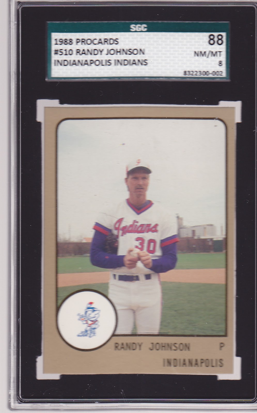 JS Sports Cards Randy Johnson 1988 Indianapolis Indians card Graded