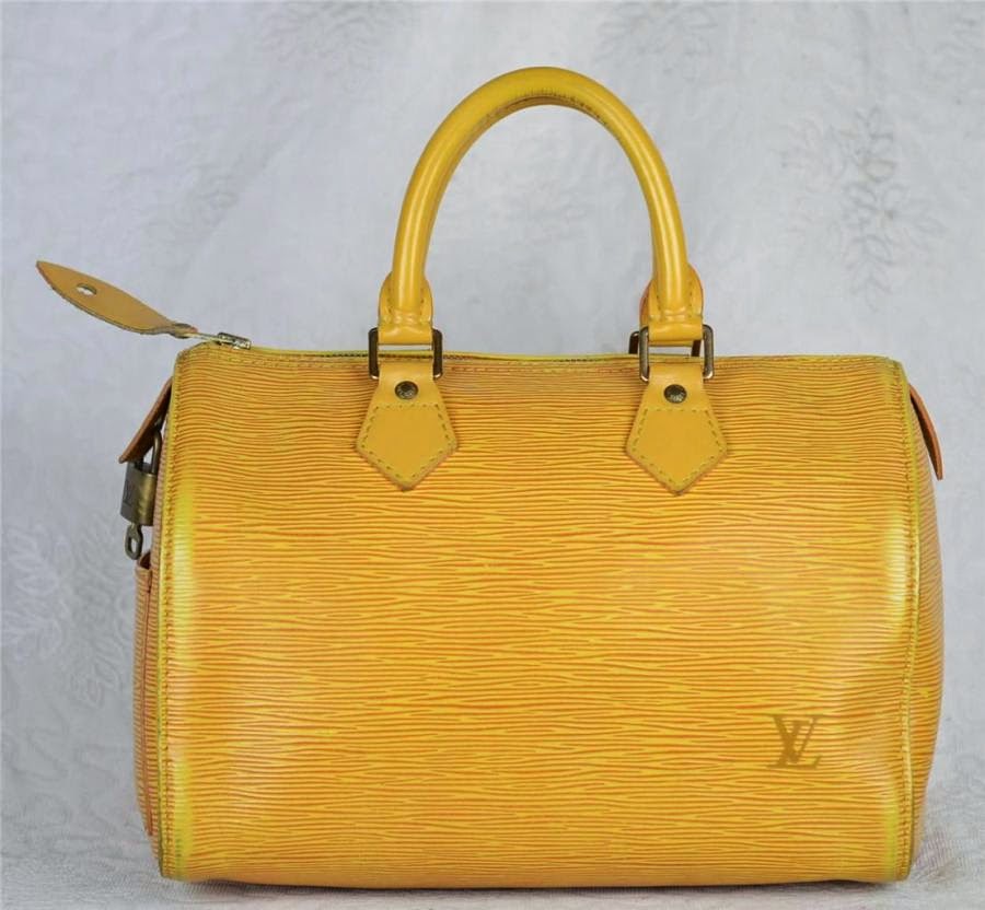 Passion 4 Designer Bags: Louis Vuitton - (Pre-Loved) Speedy 25 Yellow Epi Purse Bag