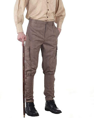 men's steampunk victorian jodhpur pants / trousers