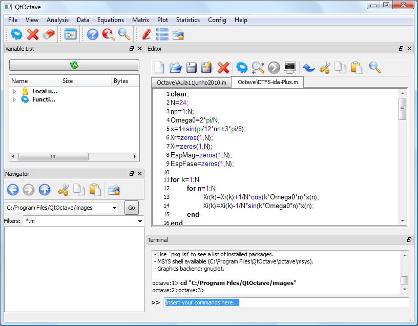 Como programar uma DFTS no Octave (ou Matlab) Como programar uma DFTS no Octave (ou Matlab)