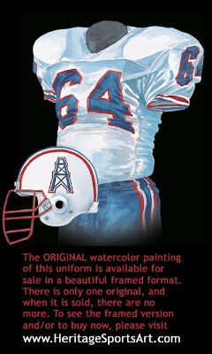 Houston Oilers 1989 uniform - Tennessee Titans 1989 uniform