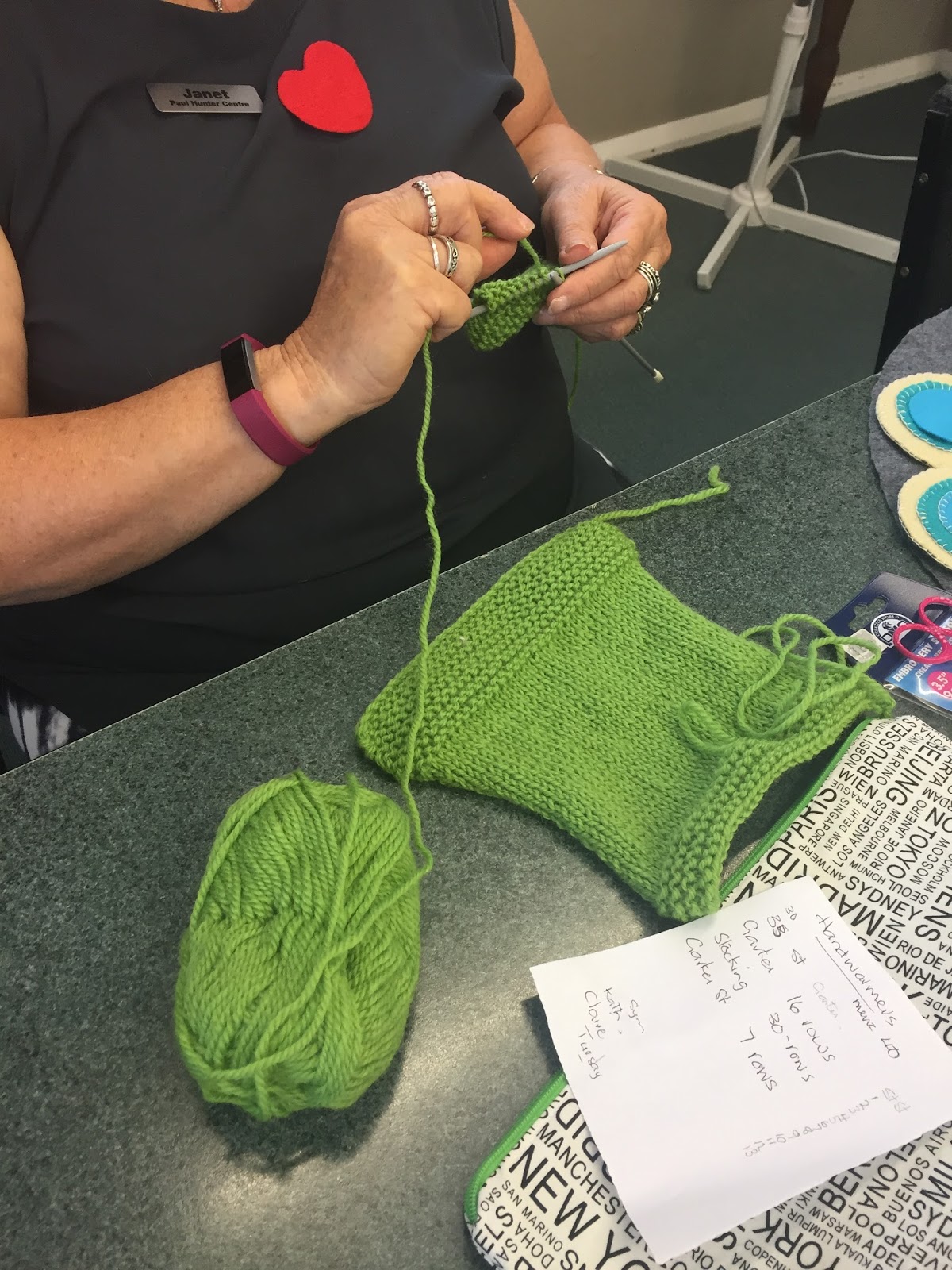 A Kiwi Stitching My Knitting Group
