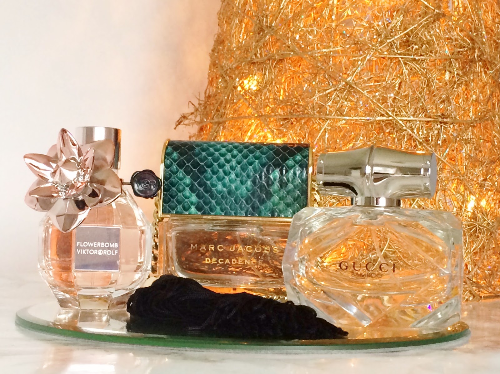 Christmas,Giveaway, Viktor & Rolf, Flowerbomb, Marc Jacobs, Divine Decadence, Gucci Bamboo