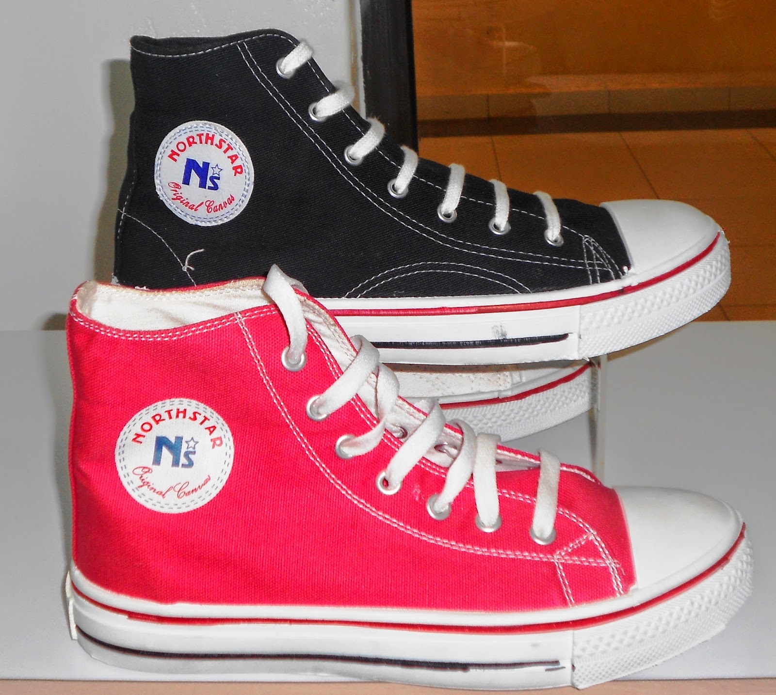 north star white canvas shoes