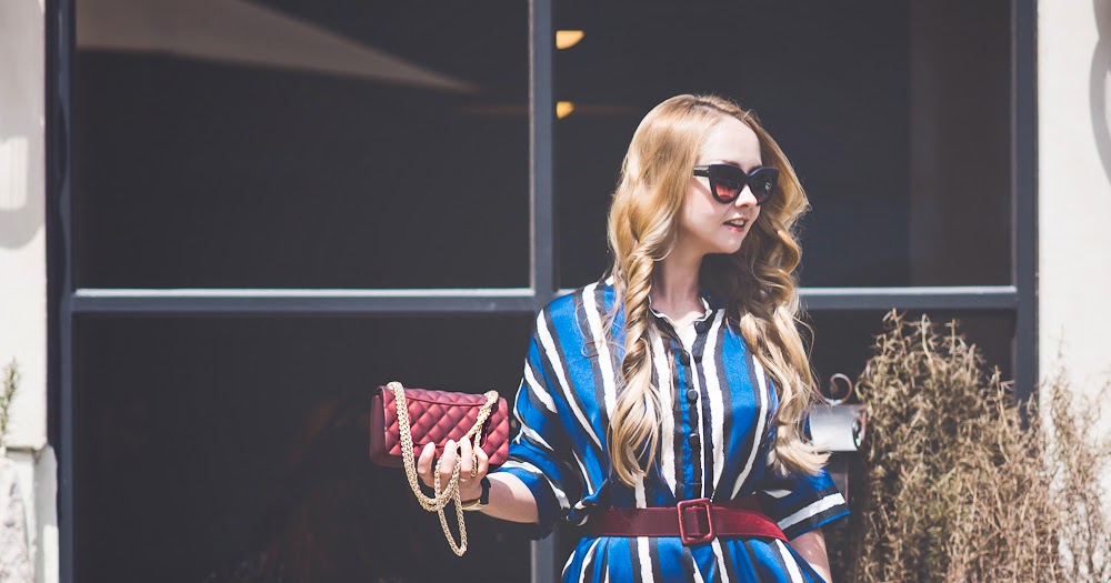 Shirt-dress and pool bag - My Blonde Gal