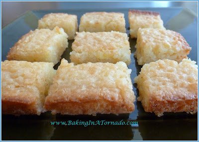 White Chocolate Blondies  | recipe developed by www.BakingInATornado.com