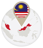 Malaysian flag and map