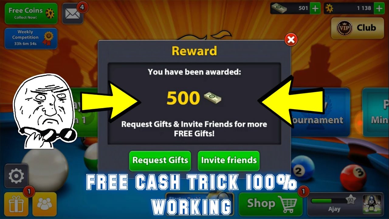 49 Top Images 8 Ball Pool Free Cash Rewards / Free Coin Cue And Cash