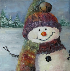 christmas snowman painting paintings canvas cheri wollenberg whimsical easy series snowmen oil winter simple fine faces fineartamerica poster face brush