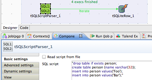 Thinking In Software: Talend: Run batch sql statements from internal ...