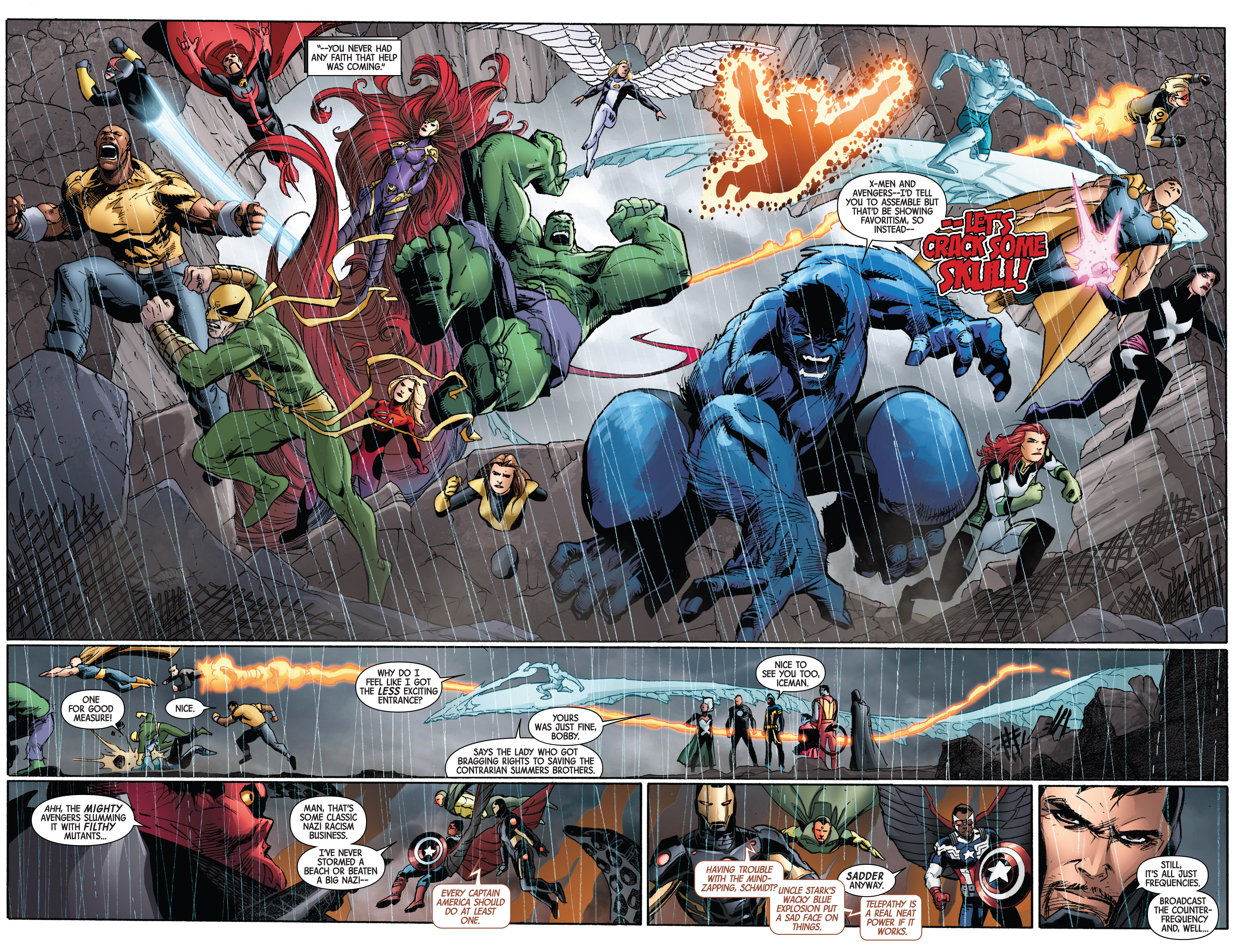 Читать комикс мстители. Avengers & x-men: Axis. Капитан наци DC Comics. Атлас и Аксис комикс.