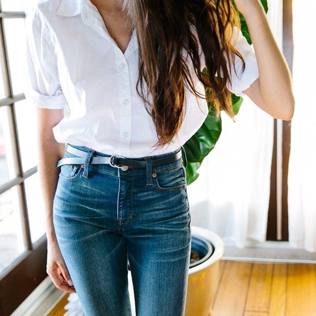 White Shirt and Blue Jeans  by Cool Chic Style Fashion