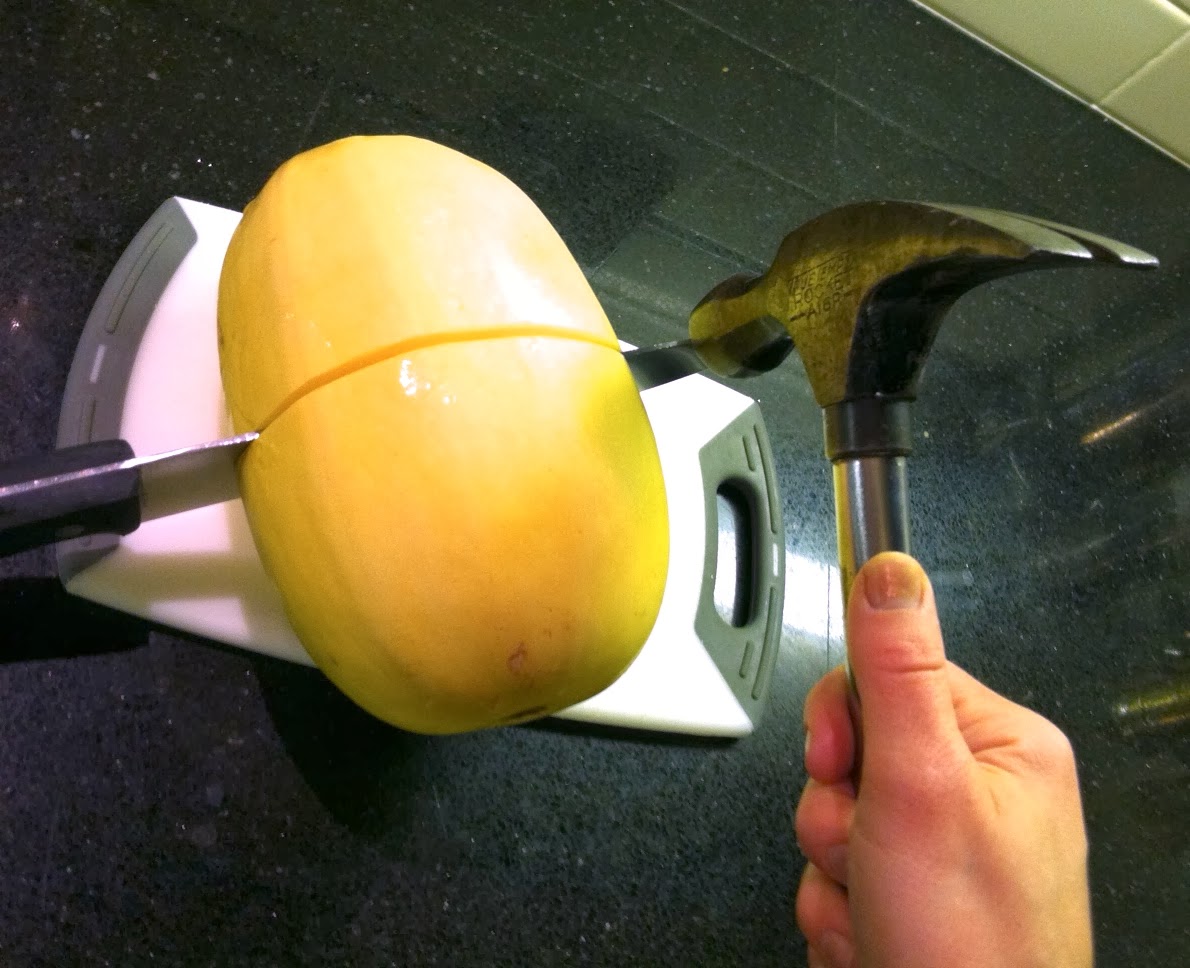 Domestic Apologist spaghetti squash howto