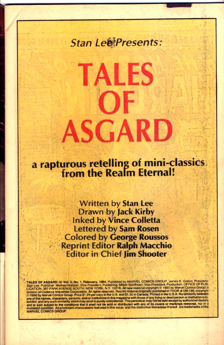 Read online Tales of Asgard (1984) comic -  Issue # Full - 2