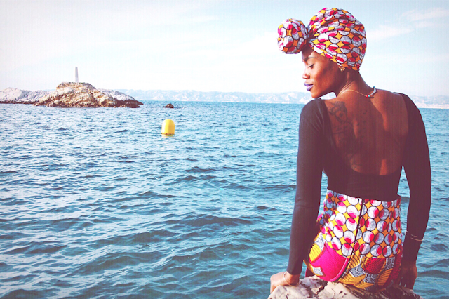 blog mode afro, blog mode marseille, jupe wax, foulard wax