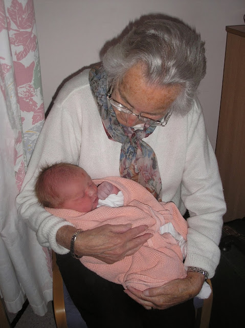 great granny and newborn baby
