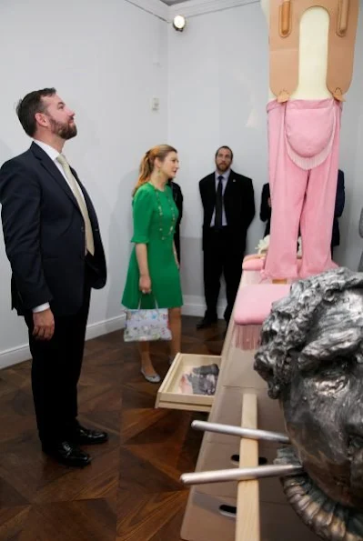 Prince Guillaume and Princess Stephanie visited Luxembourg, Belgium and Scotland pavilions in 57th Biennial of Contemporary Art in Venice