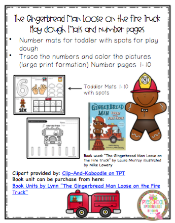 The Gingerbread Man Loose On The Fire Truck Play Dough Mats And