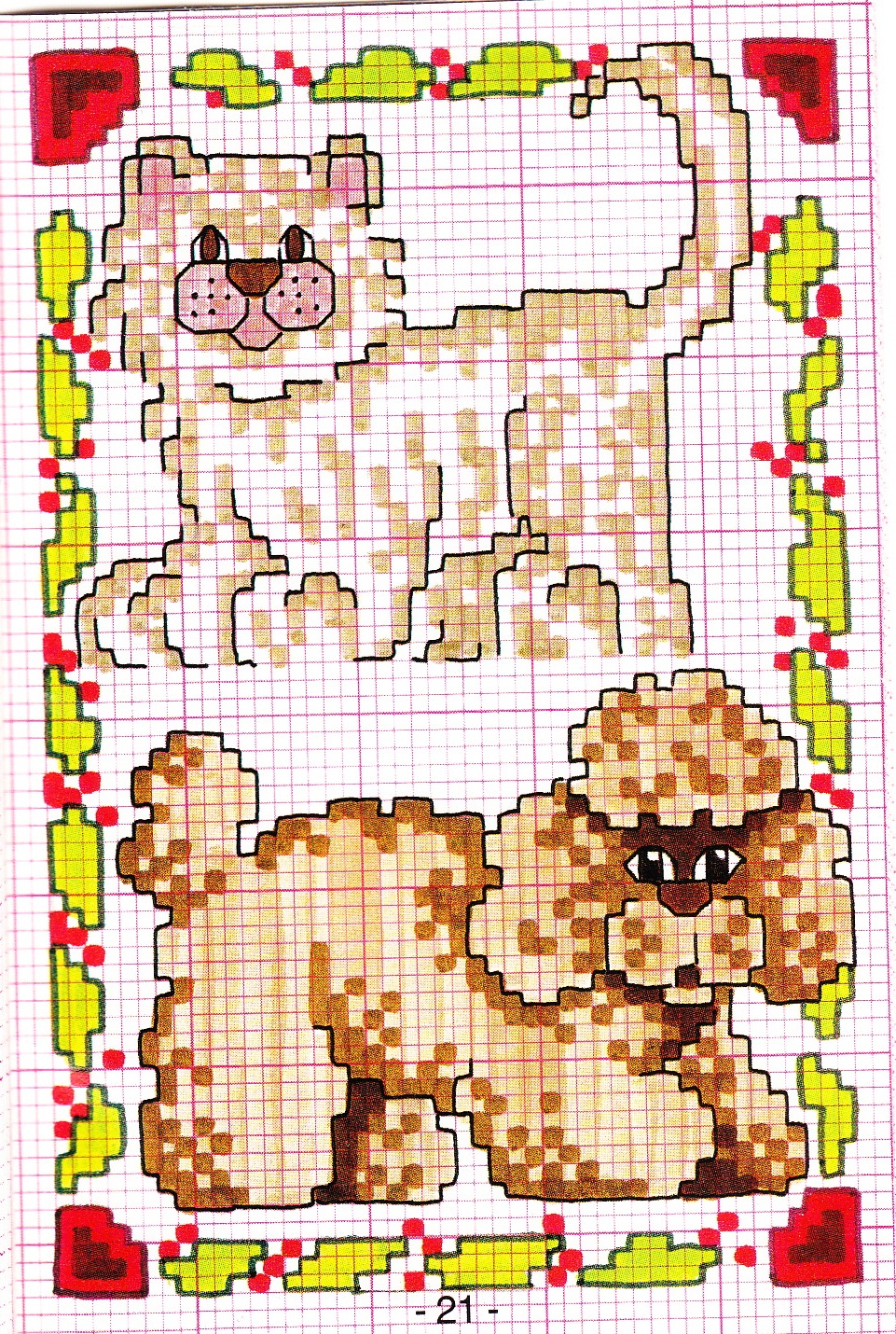 Au Fil Des Pages Chats et Chiens au Point de Croix 6