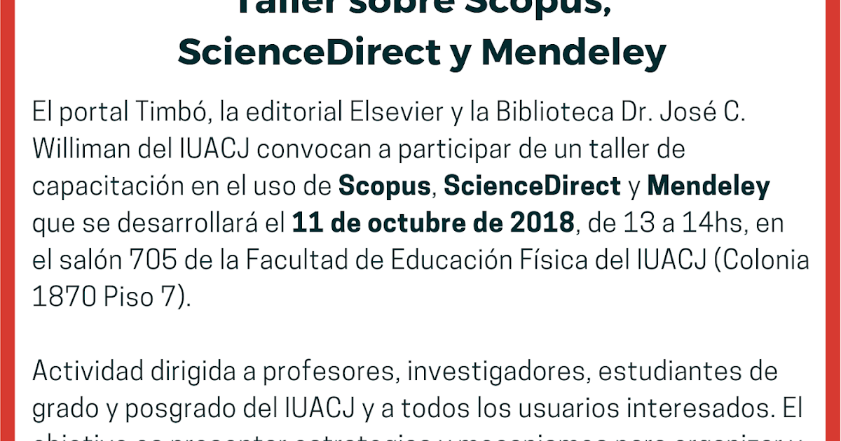 Biblioteca Dr. José Claudio Williman Taller sobre Scopus