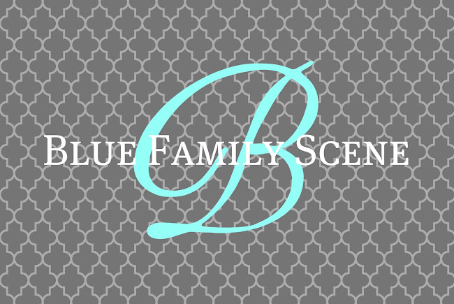 Blue Family Scene