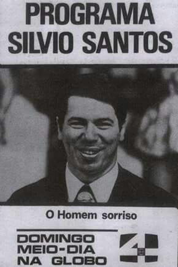 Propaganda antiga do Programa Silvio Santos na programação da Rede Globo no final dos anos 60