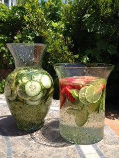 Lemon Cucumber and Strawberry Lime Flavored Waters